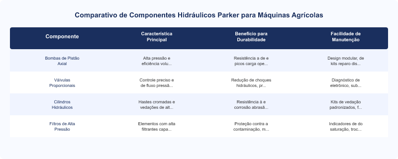 Diagrama técnico: Sistemas Hidráulicos Parker Agrícolas: Durabilidade e Manutenção Otimizadas