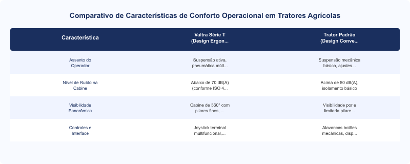 Diagrama técnico: Valtra Série T: Ergonomia e Conforto Operacional em Tratores Agrícolas